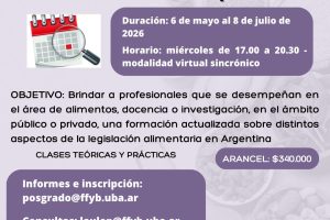Curso de Legislación Alimentaria Argentina desde un enfoque integral